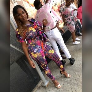 Fashion Nova Multicolor Floral Jumpsuit